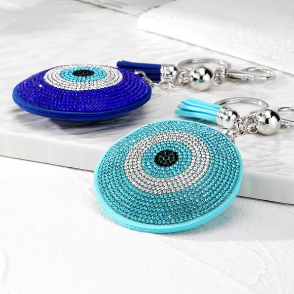 Evil Eye 🧿 Rhinestone Keychain - Picture 3 of 5